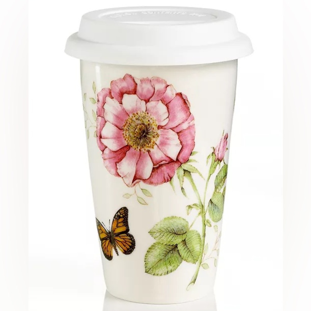 New never used! LenoxButterfly Meadow Thermal Travel Mug. Beautiful! 2 available